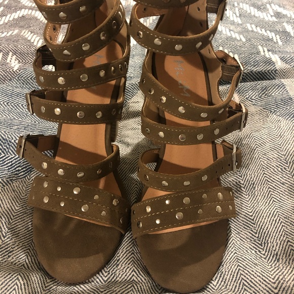 Gladiator Studded Cage Heels - Picture 2 of 7